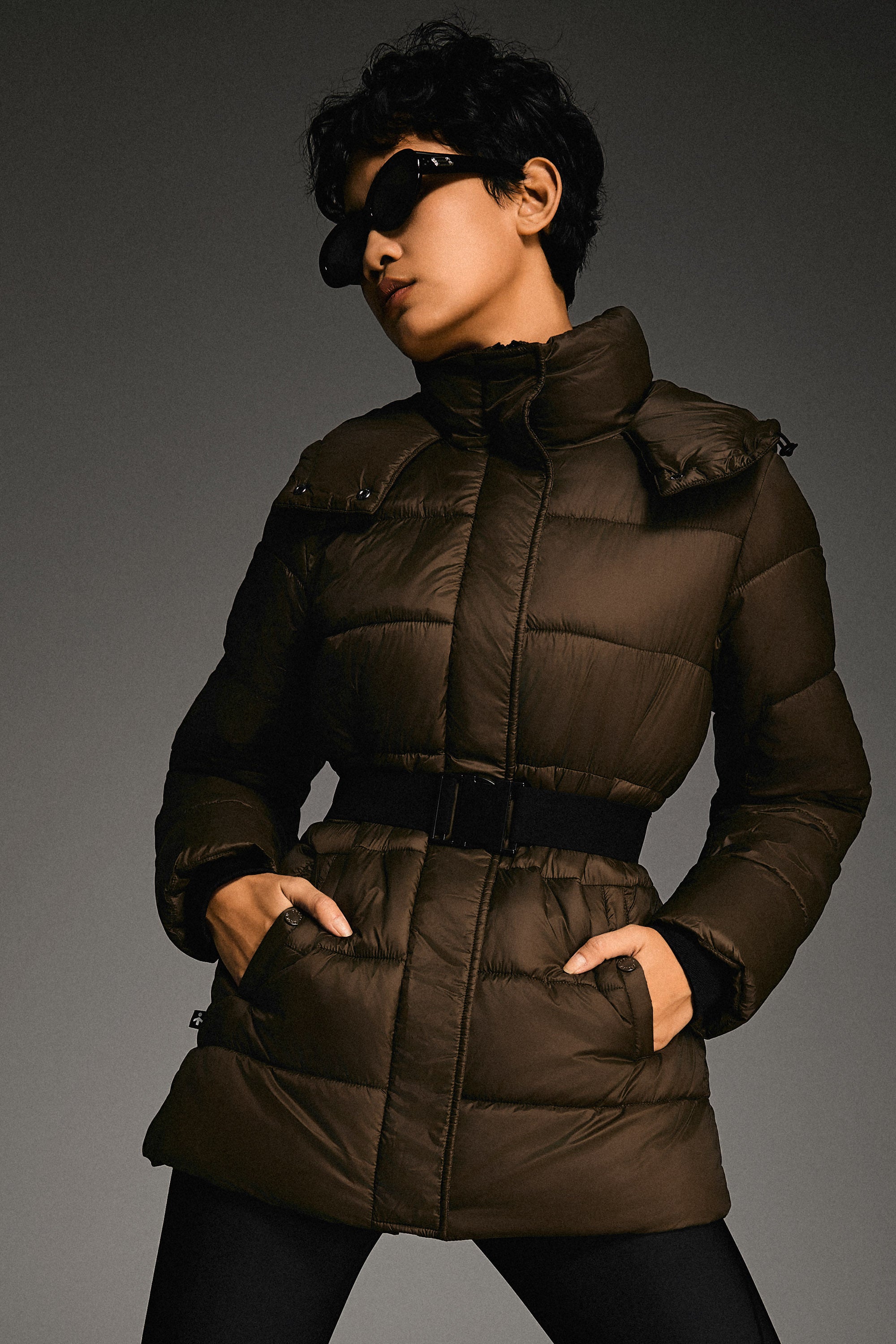 Orolay Hooded Quilted Everyday Puffer Jacket #color_coffee