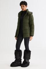 Orolay Hooded Quilted Everyday Puffer Jacket #color_olive