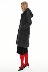 Hooded Winter Two - Way Zipper Down Coat - Orolay, #color_Black