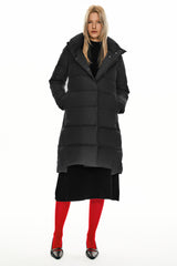 Hooded Winter Two - Way Zipper Down Coat - Orolay, #color_Black