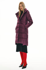 Hooded Winter Two - Way Zipper Down Coat - Orolay, #color_Raspberry Coulis