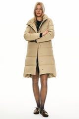 Hooded Winter Two - Way Zipper Down Coat - Orolay, #color_Summer Melon