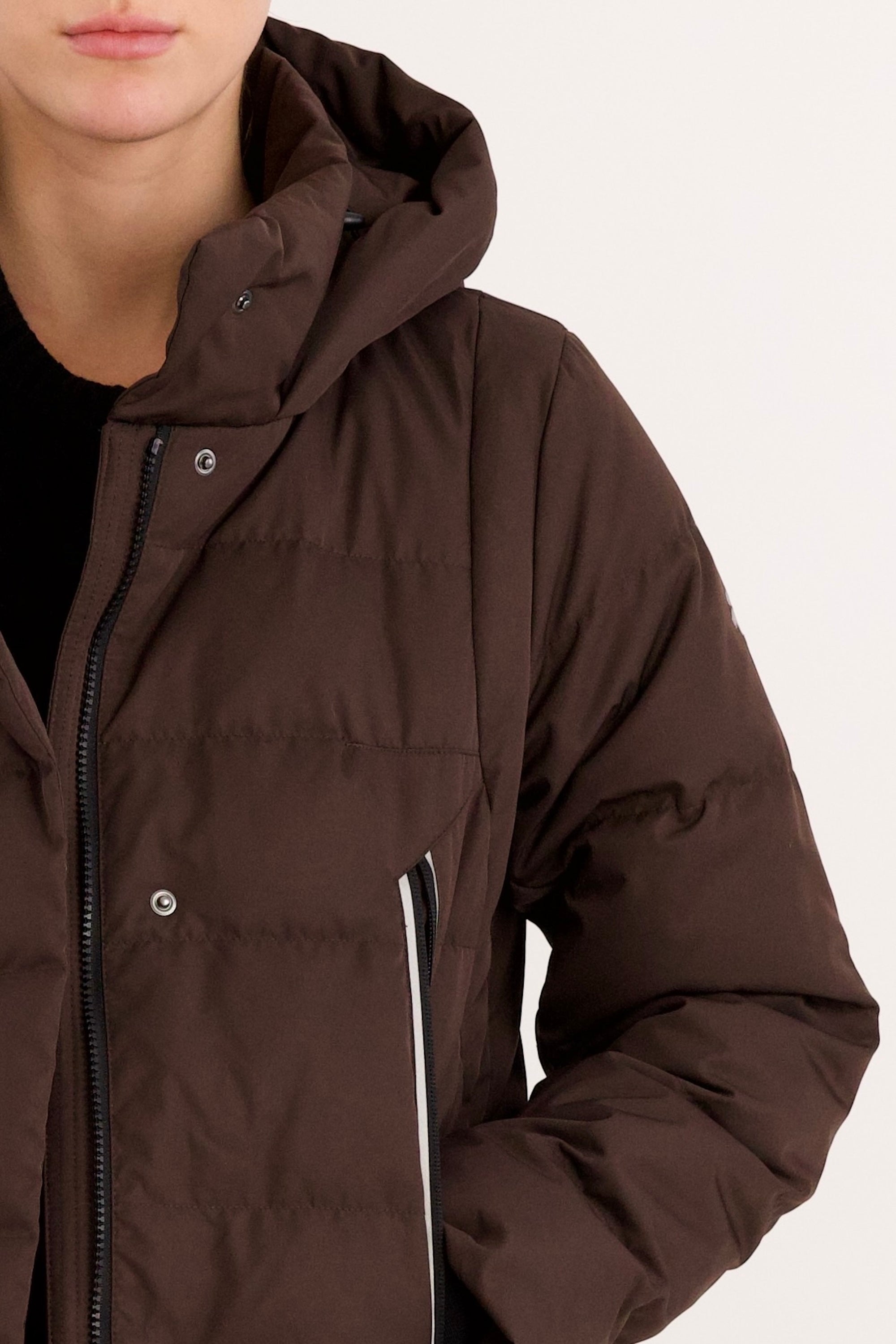 Knee Length Thickened Down Jacket - Orolay, #color_COFFEE