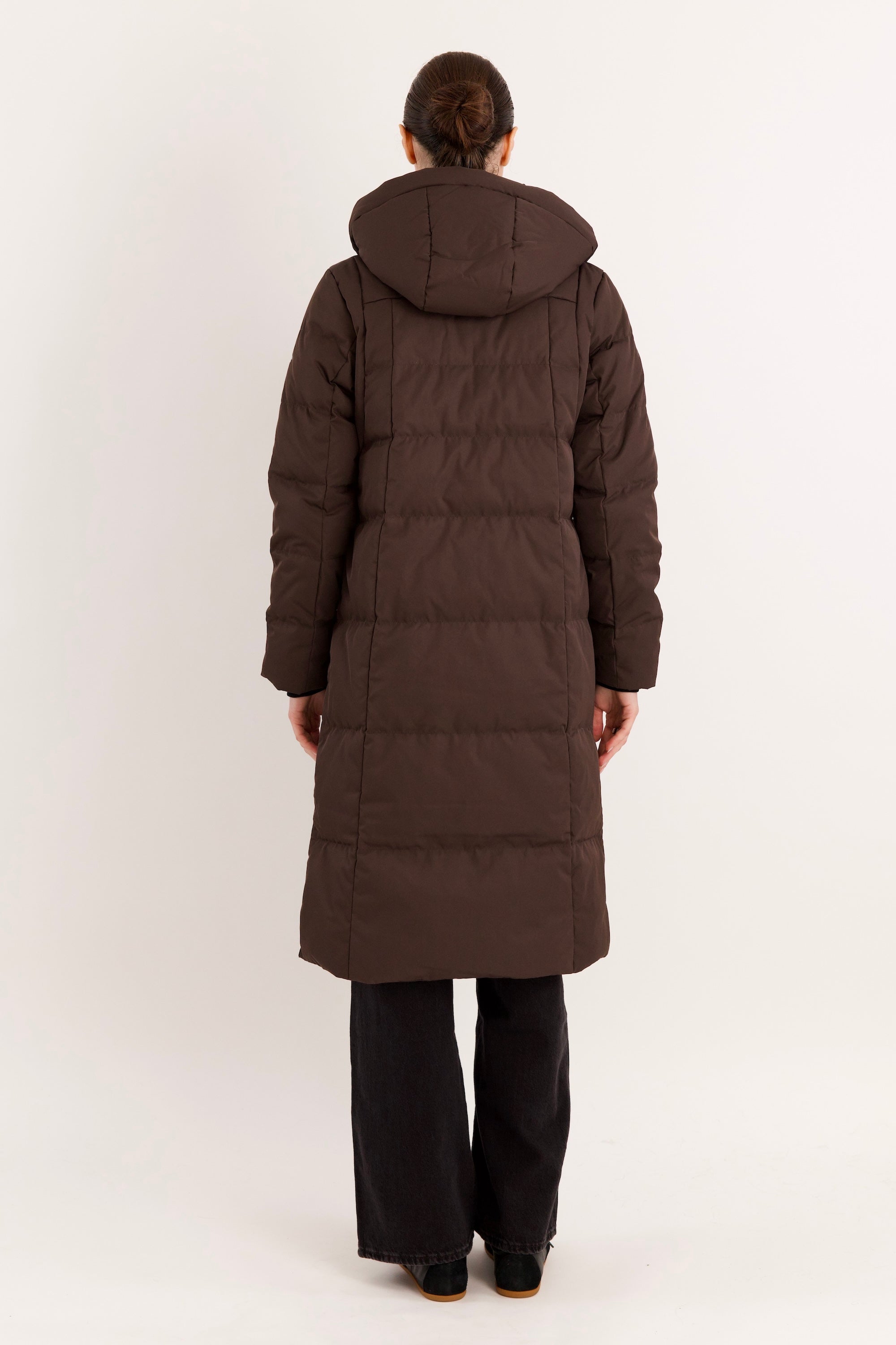 Knee Length Thickened Down Jacket - Orolay, #color_COFFEE