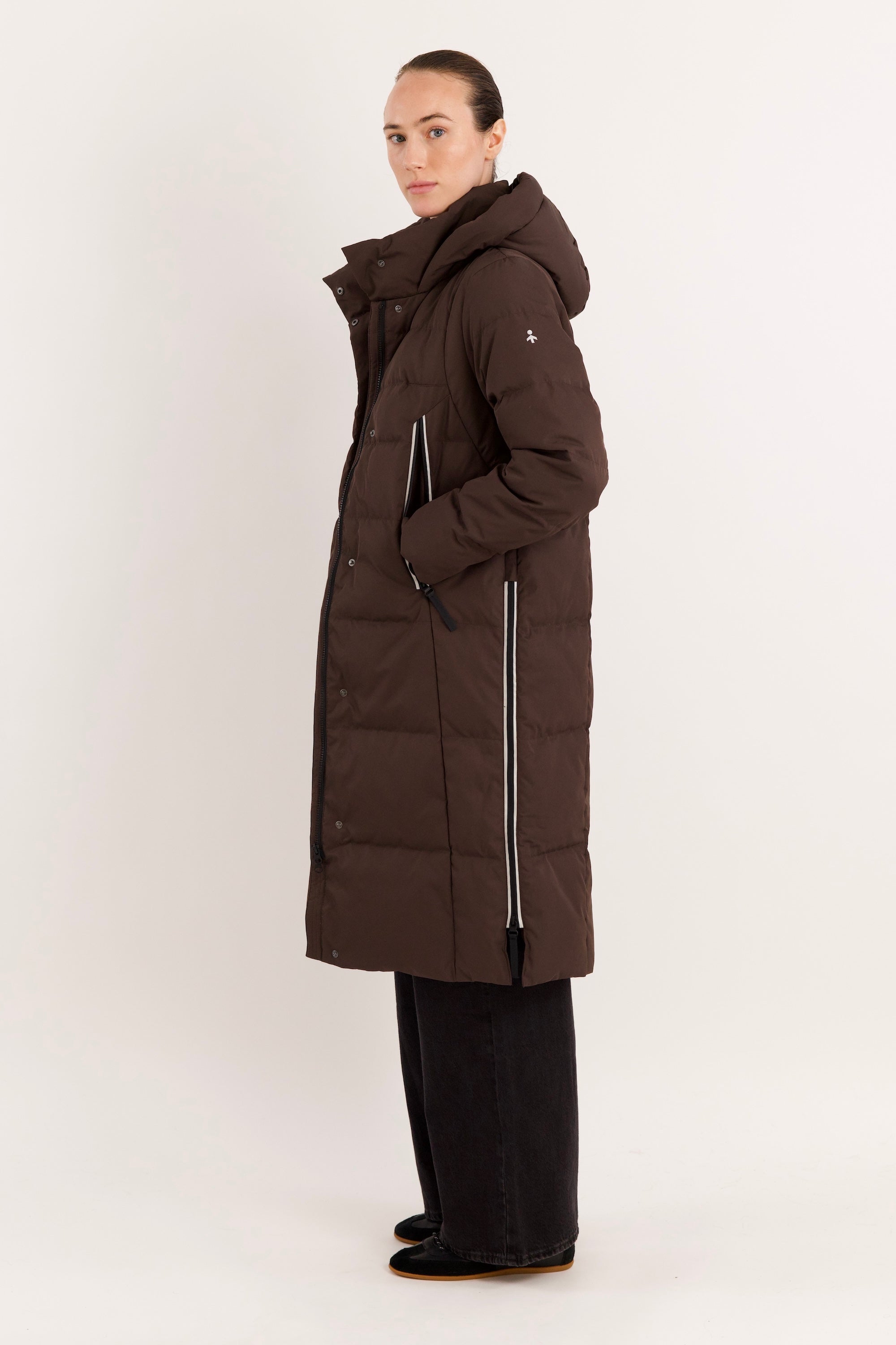 Knee Length Thickened Down Jacket - Orolay, #color_COFFEE