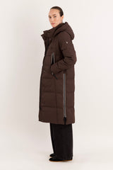 Knee Length Thickened Down Jacket - Orolay, #color_COFFEE