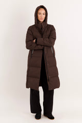 Knee Length Thickened Down Jacket - Orolay, #color_COFFEE