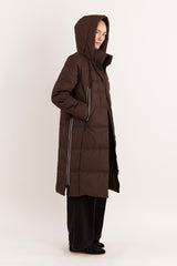Knee Length Thickened Down Jacket - Orolay, #color_COFFEE