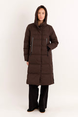 Knee Length Thickened Down Jacket - Orolay, #color_COFFEE
