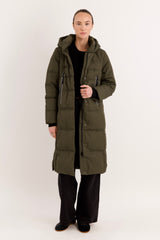 Jacket-Knee Length Thickened Down Jacket - Orolay, #color_army green