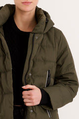 Jacket-Knee Length Thickened Down Jacket - Orolay, #color_army green