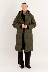 Jacket-Knee Length Thickened Down Jacket - Orolay, #color_army green
