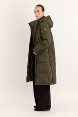 Jacket-Knee Length Thickened Down Jacket - Orolay, #color_army green