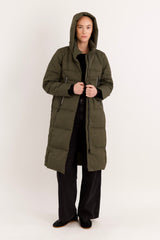 Jacket-Knee Length Thickened Down Jacket - Orolay, #color_army green
