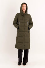 Jacket-Knee Length Thickened Down Jacket - Orolay, #color_army green