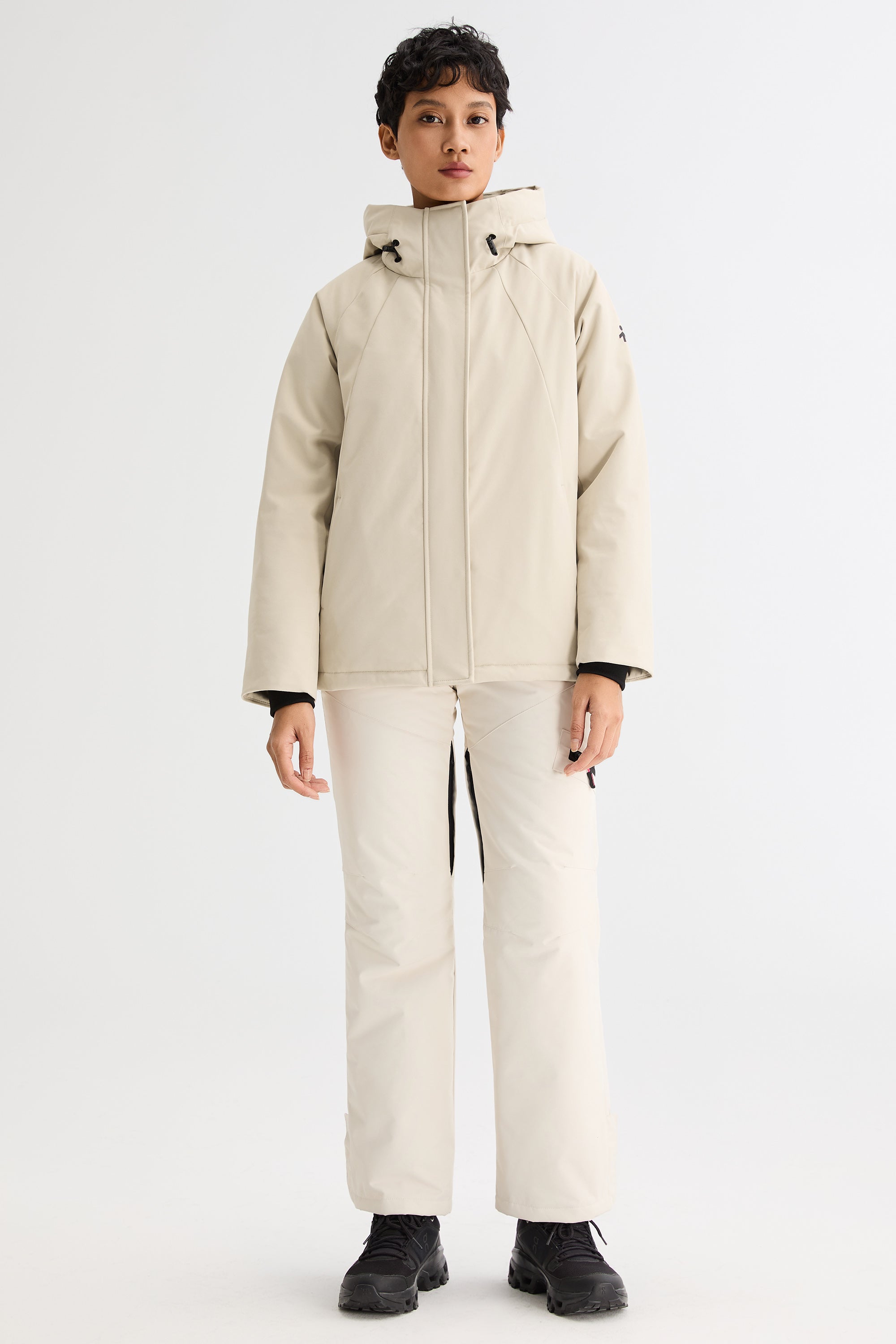 Lightweight Cropped Everyday Parka Jacket orolay #color_beige