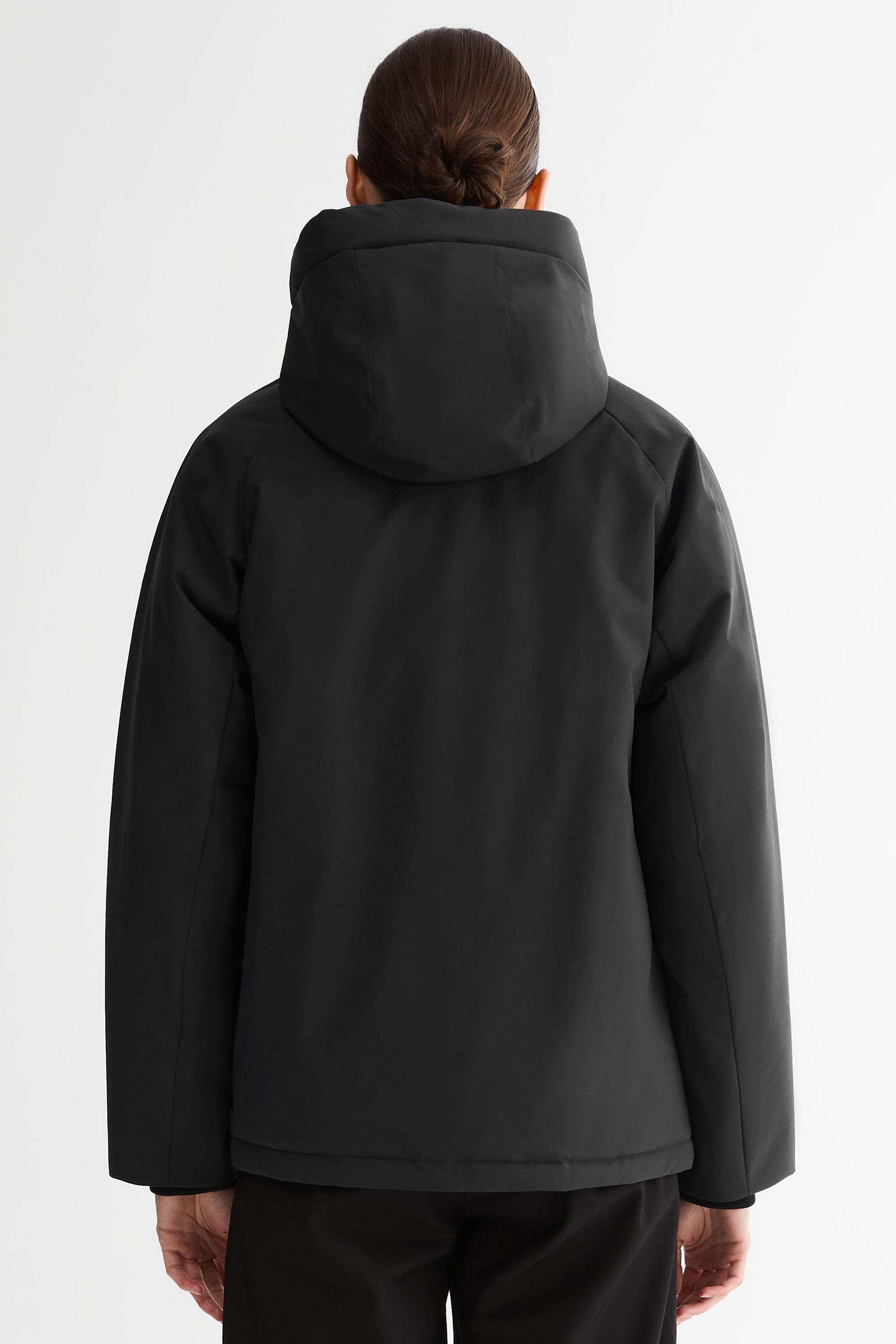 Lightweight Cropped Everyday Parka Jacket orolay #color_black