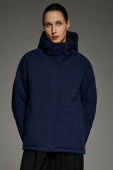 Lightweight Cropped Everyday Parka Jacket orolay #color_navy
