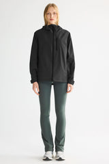 OROLAY Zip Up Rain Jacket Lightweight Hooded Windbreaker #color_black