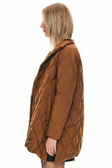 Orolay-Lightweight Long-Sleeve Puffer Jacket-#color_Bombay Brown