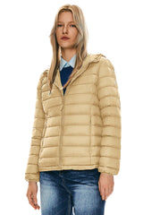 Orolay-Lightweight Packable Down Jacket with Stand Collar-#color_khaki