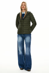 Orolay-Lightweight Packable Down Jacket with Stand Collar-#color_armygreen
