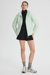 Orolay-Lightweight Packable Down Jacket with Stand Collar-#color_light green