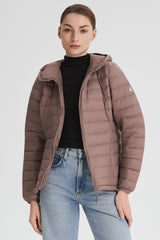 Orolay-Lightweight Packable Down Jacket with Stand Collar-#color_pink