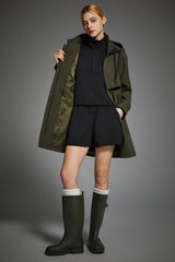 Orolay-Long Hooded Windbreaker-#color_olive