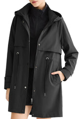 Orolay-Long Hooded Windbreaker-#color_black