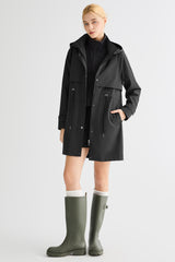 Orolay-Long Hooded Windbreaker-#color_black