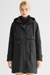 Orolay-Long Hooded Windbreaker-#color_black