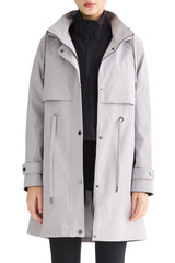 Orolay-Long Hooded Windbreaker-#color_Quiet Gray