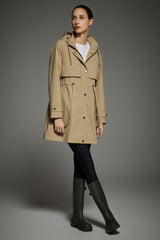 Orolay-Long Hooded Windbreaker-#color_khaki