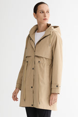 Orolay-Long Hooded Windbreaker-#color_khaki