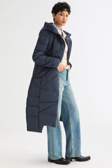 Orolay Long Maxi Down Coat with Hood women #color_Pageant Blue