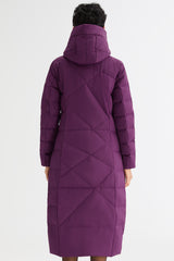 Orolay Long Maxi Down Coat with Hood women #color_Petunia