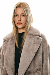 Orolay-Long Teddy Coat-#color_Shadow Gray