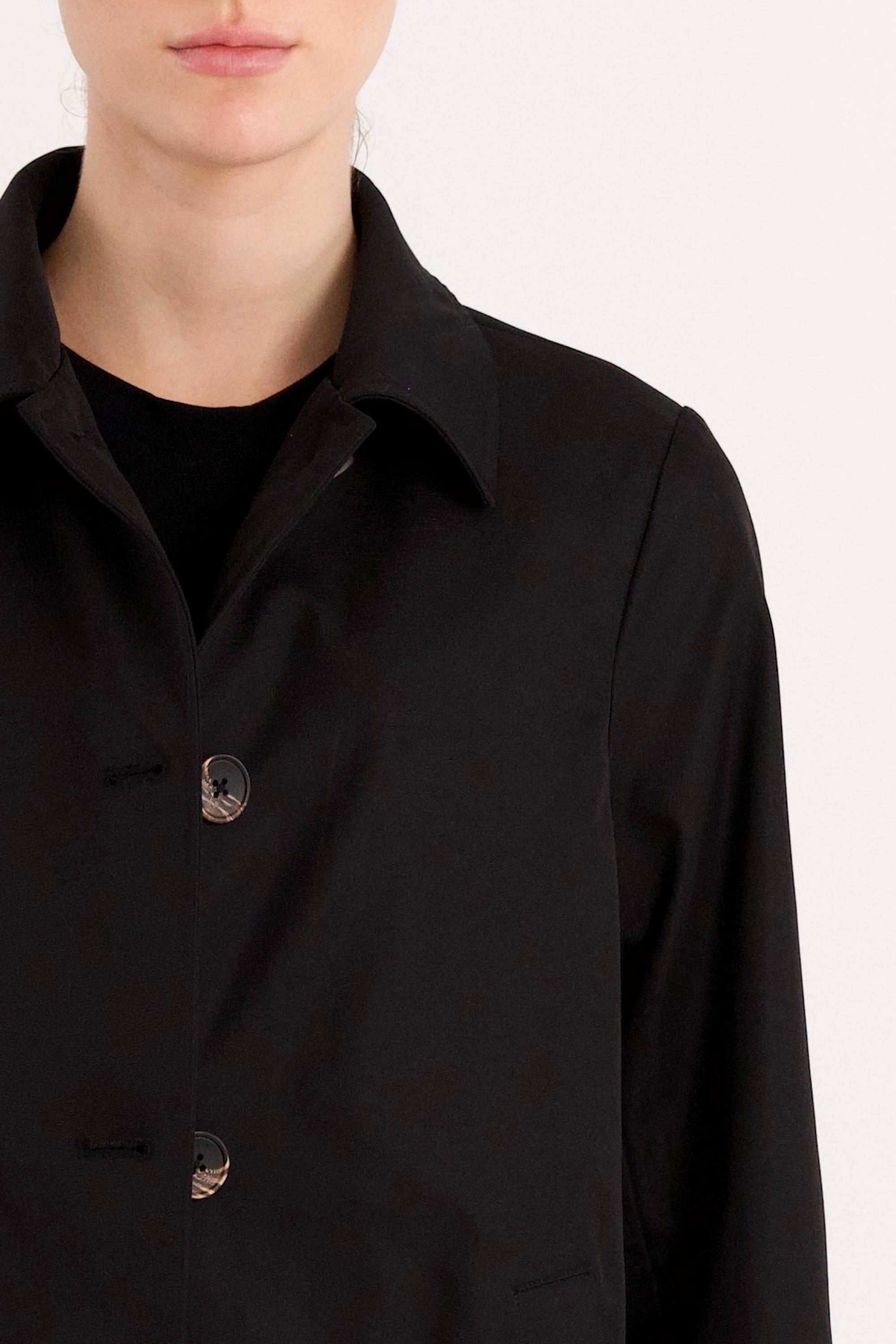 Long Single-Breasted Trench Coat