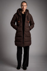 Orolay Long Thickened Hooded Down Jacket women #color_coffee