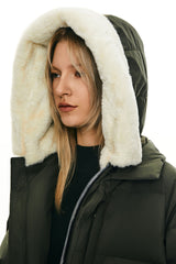 Orolay-Long Winter Puffer Jacket-Long Winter Puffer Jacket - Orolay, #color_Chive