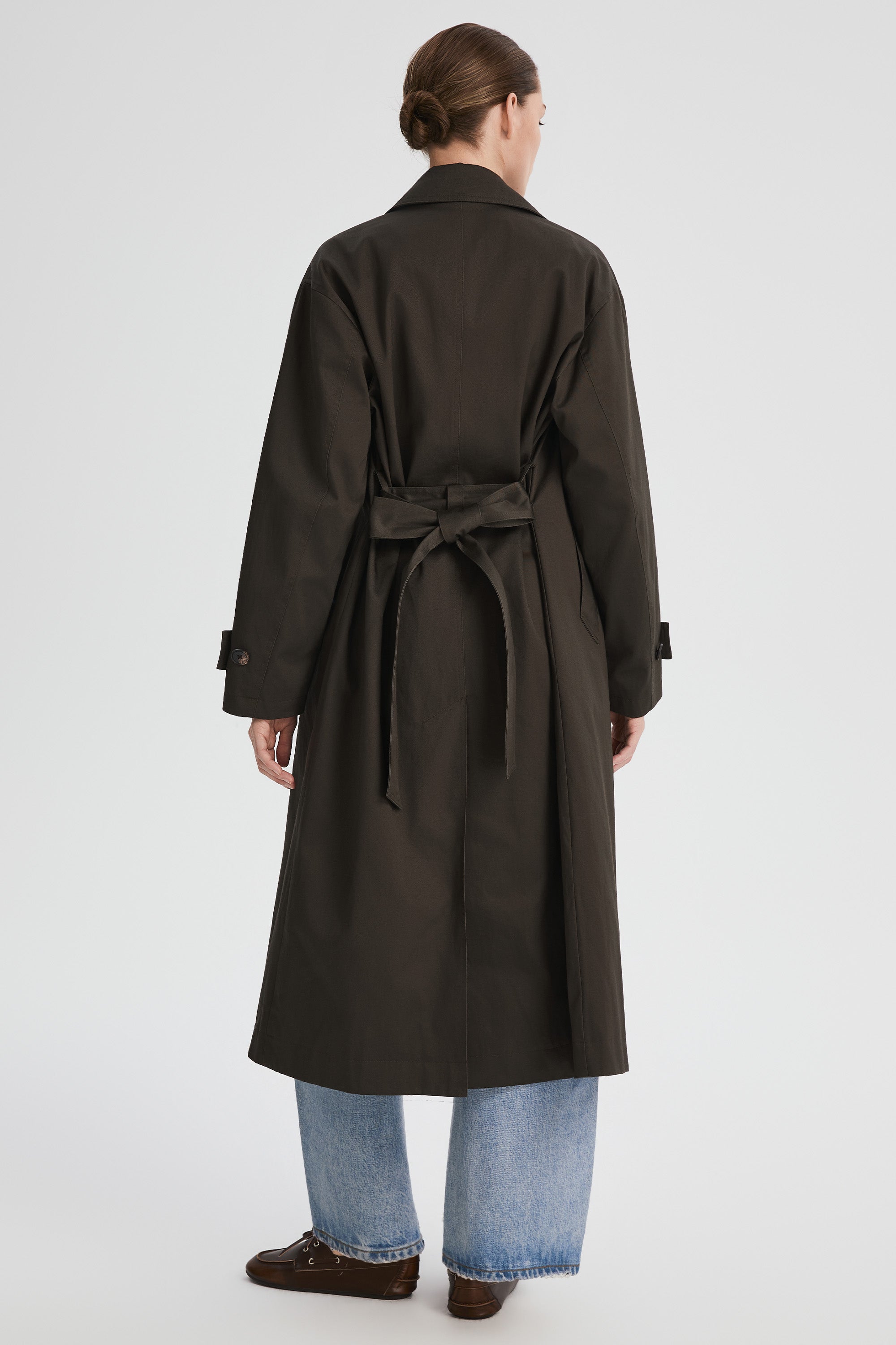 Maxi Length Oversized Trench Coat orolay #color_coffee