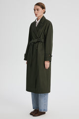 Maxi Length Oversized Trench Coat orolay #color_olive