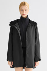 Mid-Length Waterproof Trench Jacket orolay #color_black