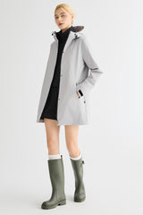 Mid-Length Waterproof Trench Jacket orolay #color_gray