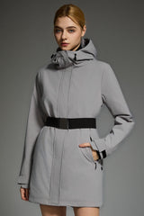 Mid-Length Waterproof Trench Jacket orolay #color_gray
