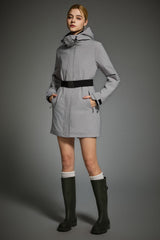 Mid-Length Waterproof Trench Jacket orolay #color_gray