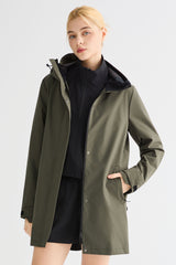 Mid-Length Waterproof Trench Jacket orolay #color_olive