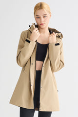 Mid-Length Waterproof Trench Jacket orolay #color_khaki
