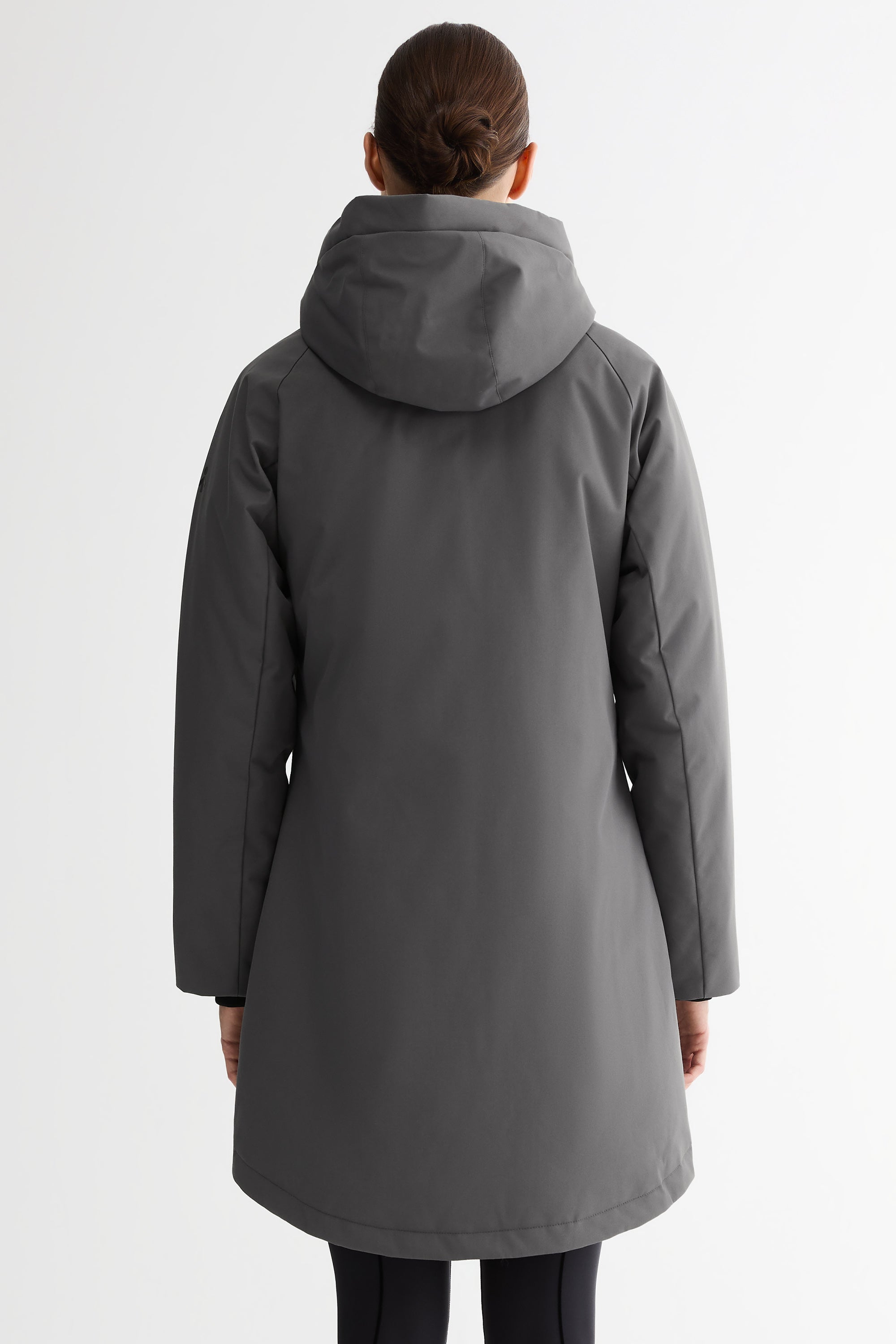 Mid-Length Windproof Parka Coat #color_gray